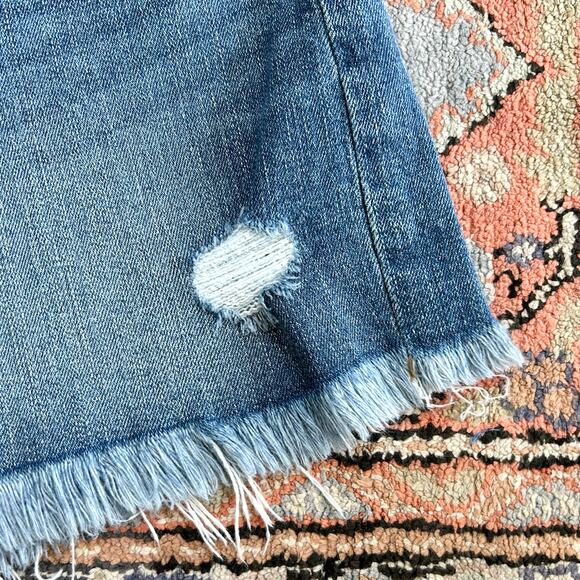 Ann Taylor LOFT Stretch Denim Raw Hem Cut-Off Shorts - Picture 4 of 11